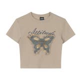 【SHOPLIST限定】アメカジ風のデニムパッチワーク刺繍蝶結び半袖Tシャツ | 17kg | 詳細画像7