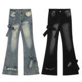 【SHOPLIST限定】アメカジ風のレトロでキュートなリボン付きデニムパンツ | 17kg | 詳細画像1 