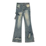 【SHOPLIST限定】アメカジ風のレトロでキュートなリボン付きデニムパンツ | 17kg | 詳細画像12 