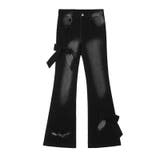 【SHOPLIST限定】アメカジ風のレトロでキュートなリボン付きデニムパンツ | 17kg | 詳細画像13 