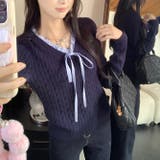 シンプルながらも洗練された。異なる素材やカラーのフェイクツーウェイニット | 17kg | 詳細画像2