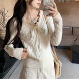 シンプルながらも洗練された。異なる素材やカラーのフェイクツーウェイニット | 17kg | 詳細画像3