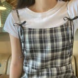 甘コーデチェック柄キャミソールワンピース | 17kg | 詳細画像9