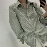 軽やかな素材細いストライプのゆったりシャツ | 17kg | 詳細画像2 