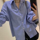 軽やかな素材細いストライプのゆったりシャツ | 17kg | 詳細画像4 