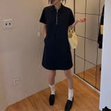 韓国ファッションジップアップ膝上ワンピースベルト付き | 17kg | 詳細画像2 