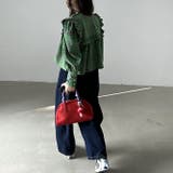 可愛らしい大人スタイルグリーンチェックのスリーブシャツ | 17kg | 詳細画像5 