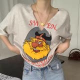 夏のスタイルを彩るVネック半袖Tシャツプリント柄 | 17kg | 詳細画像14 