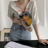 夏のスタイルを彩るVネック半袖Tシャツプリント柄 | 17kg | 詳細画像18 