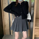 ブラック | 日差し対策もおしゃれに決めるキャンディカラーのショート丈Vネックカーディガン | 17kg