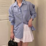 春色に咲く。シングルボタンのストライプシャツカーディガン | 17kg | 詳細画像7 