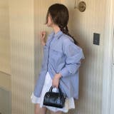 春色に咲く。シングルボタンのストライプシャツカーディガン | 17kg | 詳細画像5 