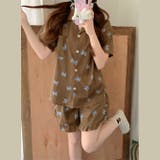 2025インスタ新作ボウプリントが彩るルームウェアセットパジャマ | 17kg | 詳細画像6