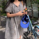 シルエットをスリムに。小柄 アンチエイジング チェックワンピース | 17kg | 詳細画像7 