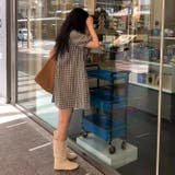 シルエットをスリムに。小柄 アンチエイジング チェックワンピース | 17kg | 詳細画像8 