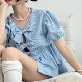 2025インスタ新作。リボンシャツ + ショートパンツ セット | 17kg | 詳細画像1