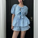 2025インスタ新作。リボンシャツ + ショートパンツ セット | 17kg | 詳細画像2
