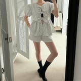 2025インスタ新作。リボンシャツ + ショートパンツ セット | 17kg | 詳細画像3