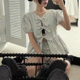 2025インスタ新作。リボンシャツ + ショートパンツ セット | 17kg | 詳細画像5