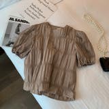 2025インスタ新作。半袖シャツ 夏新作 甘い気品ある バブルスリーブシャツ | 17kg | 詳細画像4