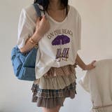 ホワイトTシャツ | プリントTシャツ+デザイン感あふれるティアードスカート | 17kg