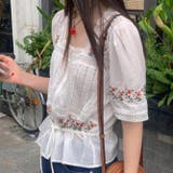 フラワー刺繍レースシャツ | 17kg | 詳細画像4 