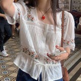 フラワー刺繍レースシャツ | 17kg | 詳細画像10 
