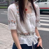 フラワー刺繍レースシャツ | 17kg | 詳細画像12 