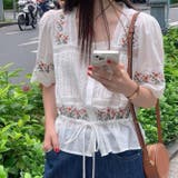 フラワー刺繍レースシャツ | 17kg | 詳細画像16 