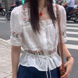 フラワー刺繍レースシャツ | 17kg | 詳細画像19 