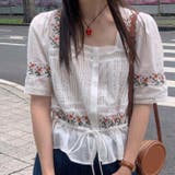 フラワー刺繍レースシャツ | 17kg | 詳細画像23 