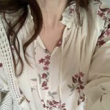 フリル付き花柄ルーズブラウスシャツ+フリル不規則デザインスカート 2点セット | 17kg | 詳細画像8