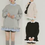 気負わず快適 【春】ハイネックフェイクレイヤードスウェット 切替ティアード風スウ… | 17kg | 詳細画像1