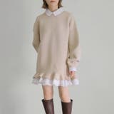 気負わず快適 【春】ハイネックフェイクレイヤードスウェット 切替ティアード風スウ… | 17kg | 詳細画像3