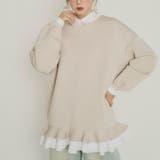 気負わず快適 【春】ハイネックフェイクレイヤードスウェット 切替ティアード風スウ… | 17kg | 詳細画像4