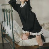 気負わず快適 【春】ハイネックフェイクレイヤードスウェット 切替ティアード風スウ… | 17kg | 詳細画像10