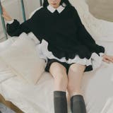 気負わず快適 【春】ハイネックフェイクレイヤードスウェット 切替ティアード風スウ… | 17kg | 詳細画像11