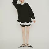 気負わず快適 【春】ハイネックフェイクレイヤードスウェット 切替ティアード風スウ… | 17kg | 詳細画像13