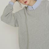 気負わず快適 【春】ハイネックフェイクレイヤードスウェット 切替ティアード風スウ… | 17kg | 詳細画像16