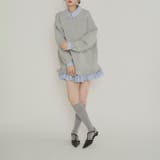 気負わず快適 【春】ハイネックフェイクレイヤードスウェット 切替ティアード風スウ… | 17kg | 詳細画像17