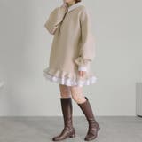 気負わず快適 【春】ハイネックフェイクレイヤードスウェット 切替ティアード風スウ… | 17kg | 詳細画像23