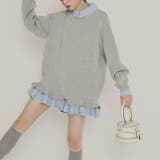 気負わず快適 【春】ハイネックフェイクレイヤードスウェット 切替ティアード風スウ… | 17kg | 詳細画像40