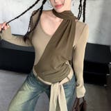甘辛系ガールズ 【春】切替フェイクレイヤードスリム細見え起毛レースアップインナー | 17kg | 詳細画像7 