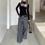 甘辛系ガールズ☆【春】ネック切替オープンショルダー スリム細見え起毛インナー | 17kg | 詳細画像2 