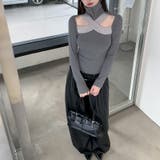 甘辛系ガールズ☆【春】ネック切替オープンショルダー スリム細見え起毛インナー | 17kg | 詳細画像9 