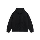 ブラック | ユニセックス☆【春】ヘビーウェイトジップ パーカーフード付きジップアップ | 17kg