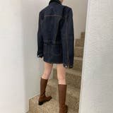 気負わず快適☆【春】配色ステッチ長袖デニムジャケット＋タイトスカートセット | 17kg | 詳細画像7 