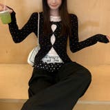 甘辛系ガールズ☆【春】フェイクレイヤード レースインナー 長袖Tシャツ | 17kg | 詳細画像5
