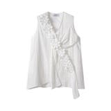 甘辛系ガールズ☆【春】立体フラワーVネックノースリーブトップス | 17kg | 詳細画像2 