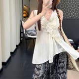 甘辛系ガールズ☆【春】立体フラワーVネックノースリーブトップス | 17kg | 詳細画像4 